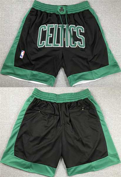 Mens Boston Celtics Black Shorts (Run Small)
